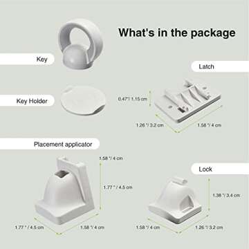 6-Pack Magnetic Baby Proof Cabinet Locks by Moonybaby, White
