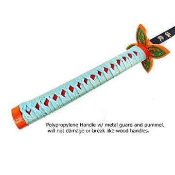 Blazing Steel Metal Fantasy Demon Nichirin Samurai Sword Stainless Steel Replica for Costume and Cosplay