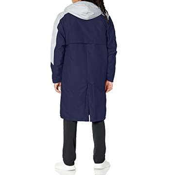 Speedo Unisex-Adult Parka Jacket Fleece Lined Team Colors, Navy/Grey, XX-Small