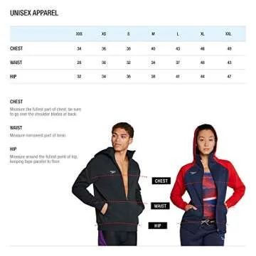 Speedo Unisex-Adult Parka Jacket Fleece Lined Team Colors, Navy/Grey, XX-Small