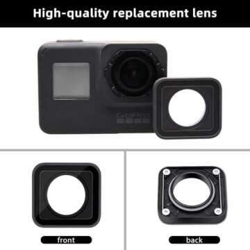 ParaPace Protective Lens Replacement for GoPro Hero 6/5 Black Cover, Easy Install
