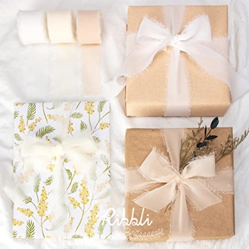 Elegant Ribbli White Chiffon Ribbon for Weddings and Gifts