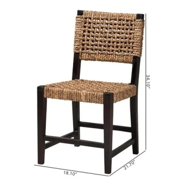 Modern Bohemian Dining Chair – Alise in Dark Brown