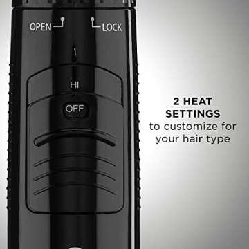 Conair 2-in-1 Hot Air Curling Combo, Includes 1.5-inch Curl Brush and 1-inch Aluminum Bristle Brush