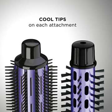 Conair 2-in-1 Hot Air Curling Combo, Includes 1.5-inch Curl Brush and 1-inch Aluminum Bristle Brush