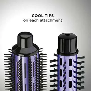 Conair 2-in-1 Hot Air Curling Combo, Includes 1.5-inch Curl Brush and 1-inch Aluminum Bristle Brush