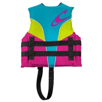 O'Neill Child Superlite USCG Life Vest Turquoise Berry Lime White