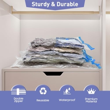 Jumbo Vacuum Storage Bags - Save 80% Space!