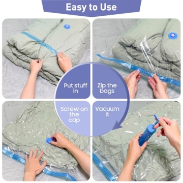 Jumbo Vacuum Storage Bags - Save 80% Space!