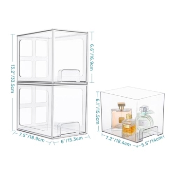 Vtopmart Stackable Storage Drawers for Home Organizing