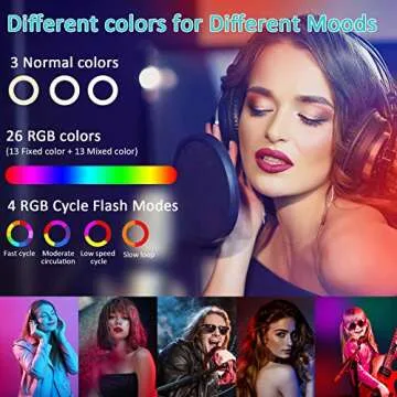 Affordable 10'' RGB Selfie Ring Light with Remote and Tripod