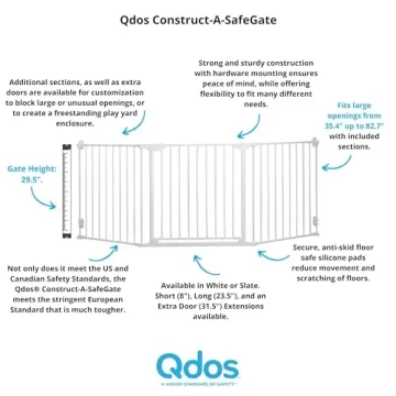 Qdos Safety Construct-A-SafeGate Extra Wide Baby Gate
