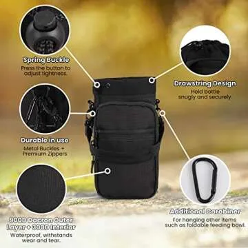 Nuovoware 40oz Water Bottle Carrier for Outdoor Adventures