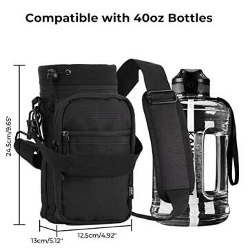 Nuovoware 40oz Water Bottle Carrier for Outdoor Adventures