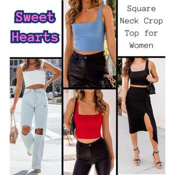 Sweet Hearts Crop Top for Women - Stylish Tank Top