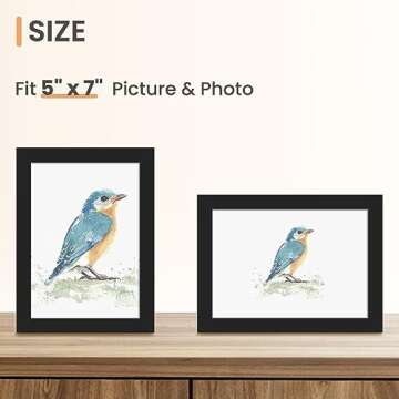 Upsimples 5x7 Picture Frame Set of 17 for Gifts