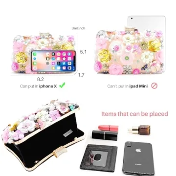 Yokawe Floral Clutch Evening Bag for Elegant Occasions