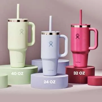 Hydro Flask 24 Oz Tumbler with Handle and Straw