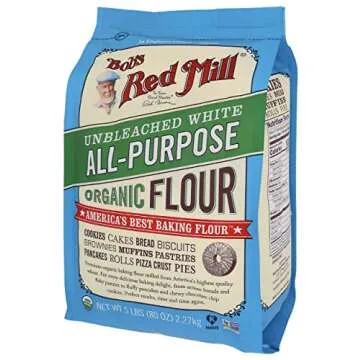 Bob's Red Mill Organic All Purpose Unbleached Flour, 5 lb (Pack of 1) - Vegan, Kosher, Unbromated, Unenriched