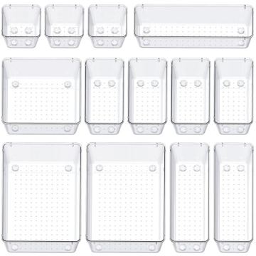 SMARTAKE 13-Piece Drawer Organizers for Every Space