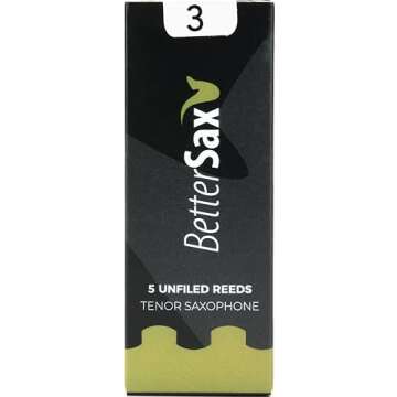 BetterSax Tenor Saxophone Jazz Cut Reeds - Premium Quality Reeds for All Levels