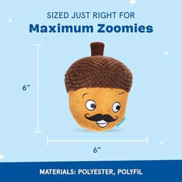 BARK Dog Toy 2 in 1 Interactive | Durable Plush and Squeaky Ball