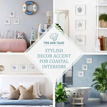 TideAndTales Framed 3D Seashell Wall Art Set