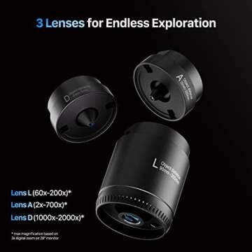 TOMLOV DM602 Pro 2000x Digital Microscope with HDMI