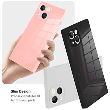 LSL Compatible iPhone 13 Case White Soft TPU Bumper Anti-Drop Anti-Scratch Shock Absorption Protective Wireless Slim Cover Compatible with iPhone 13 6.1 Inch for Women Girls Men