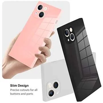 LSL Compatible iPhone 13 Case White Soft TPU Bumper Anti-Drop Anti-Scratch Shock Absorption Protective Wireless Slim Cover Compatible with iPhone 13 6.1 Inch for Women Girls Men