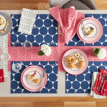 Kate Spade Joy Dot Reversible Placemats 4-Pack Set