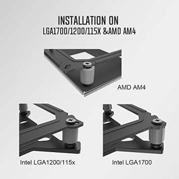 ID-COOLING SE-214-XT ARGB White CPU Cooler 4 Heatpipes CPU Air Cooler ARGB Light Sync with Motherboard(5V 3-PIN Connector) CPU Fan for Intel/AMD, LGA 1700 Compatible for Desktop