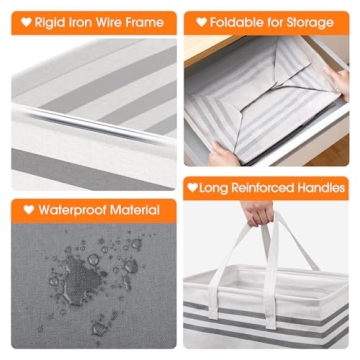 EpicTotes Large Laundry Baskets Set for Multipurpose Storage