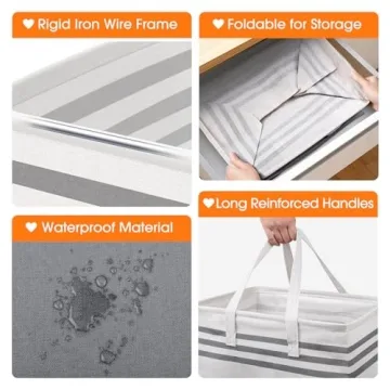 EpicTotes Large Laundry Baskets Set for Multipurpose Storage