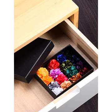 16 Color Satin Boutonniere Pins for Stylish Men