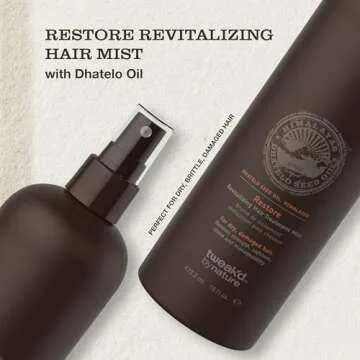 Tweak’d by Nature - Restore Revitalizing Hair Treatment Mist, Strengthens and Protects Hair for So...
