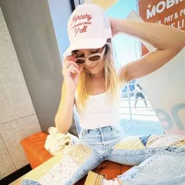 Visibly Toxic Pink Mercury Trucker Hat, Pink/Red Trucker Hat, Bachelorette Party Hat, Trucker Hats Women, Baseball Cap, Beach Hat, Trendy Hat, Gifts for Girlfriend Funny Hat