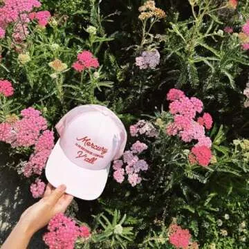 Visibly Toxic Pink Mercury Trucker Hat, Pink/Red Trucker Hat, Bachelorette Party Hat, Trucker Hats Women, Baseball Cap, Beach Hat, Trendy Hat, Gifts for Girlfriend Funny Hat