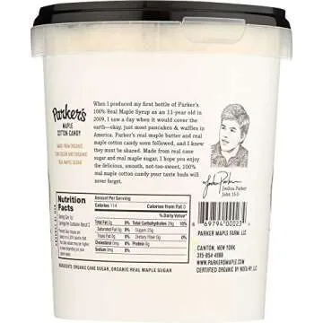 Parker's Maple Organic Maple Cotton Candy, 2 Ounce (Pack of 4)