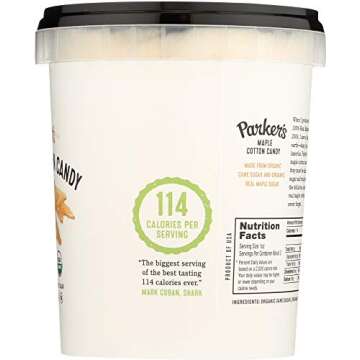 Parker's Maple Organic Maple Cotton Candy, 2 Ounce (Pack of 4)