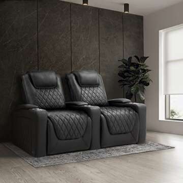 Valencia Oslo Luxury Edition Home Theater Seating | Semi-Aniline Italian Nappa 20000 Leather, Power ...