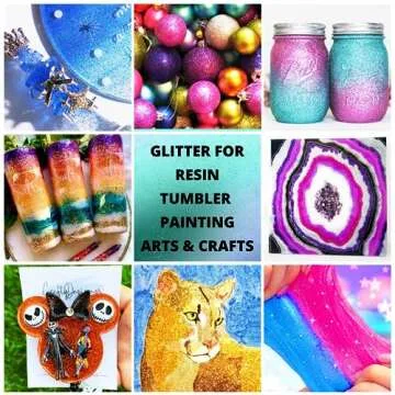 HTVRONT Silver Fine Glitter for Crafts - 50g/1.76oz Extra Fine Glitter for Resin, Portable Ultra Fine Glitter for Nails, Tumblers, Ornaments, Makeup, Body, Cosmetic, Candle, Slime Glitter Shaker Jar