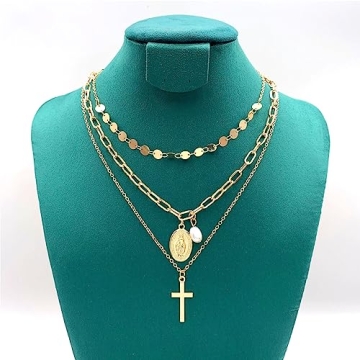Stylish Cross Layered Necklace for Women