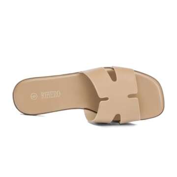 Rihero Women's Dressy Flat Sandals for Ultimate Summer Comfort