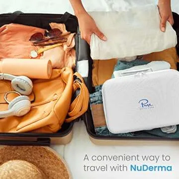 Pure Daily Care NuDerma Official Carrying Case for High Frequency Wand - Holds All Attachments - Portable for Travel - Compatible with All Nuderma Models - Padded Storage and Travel Case