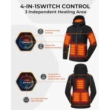 GOTOBI Heated Jacket with 12V Battery for All Day Warmth