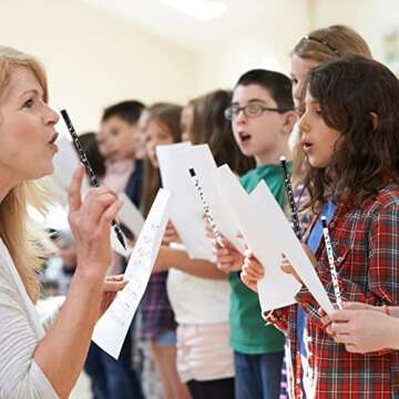 24 Pack Music Pencils for Kids Musical Pencils Round White Black Woodcase with Eraser for School Off...