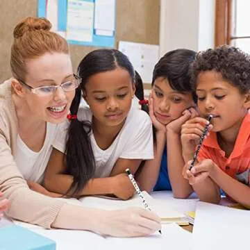 24 Pack Music Pencils for Kids Musical Pencils Round White Black Woodcase with Eraser for School Office Supplies Drawing Writing, 7 Inches