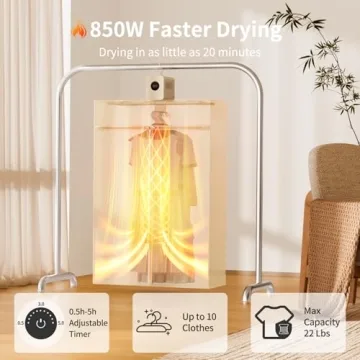 Portable Clothes Dryer - Alichome Y6 850W Mini