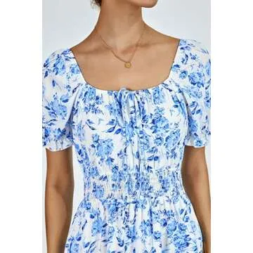 XIONGMEI Women Summer Casual Floral Midi Dress